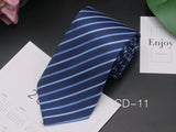 New Classic Blue Black Ties for Men Silk Mens Neckties for Wedding Party Business Adult Neck Tie Casual Solid Tie