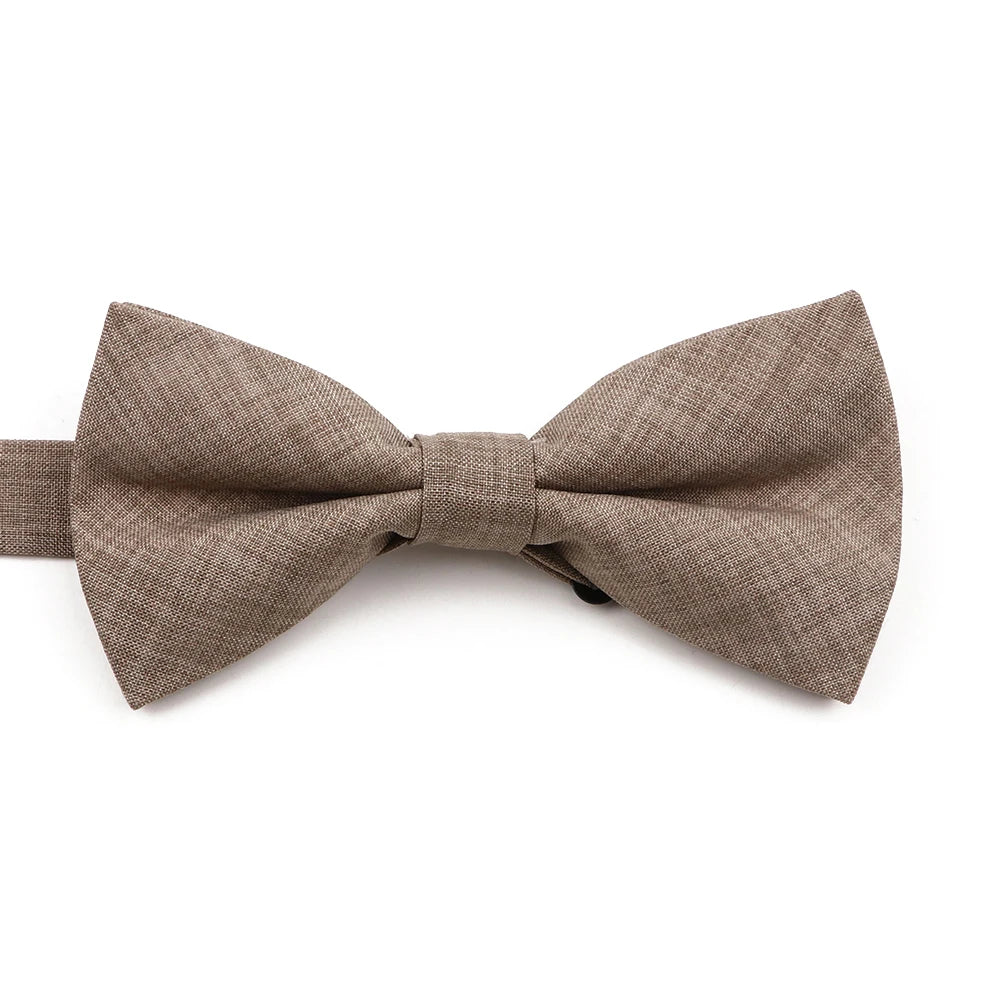 High Quality Mens Solid Color Bowtie Set For Men Children Wedding Party Dinner Accessory Pink Orange Father-son Bow Tie Gift
