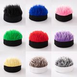 Baseball Cap Men Women Beanie Wig Hat Fun Short Hair Caps Breathable Soft for Party Toupee Hats Outdoor
