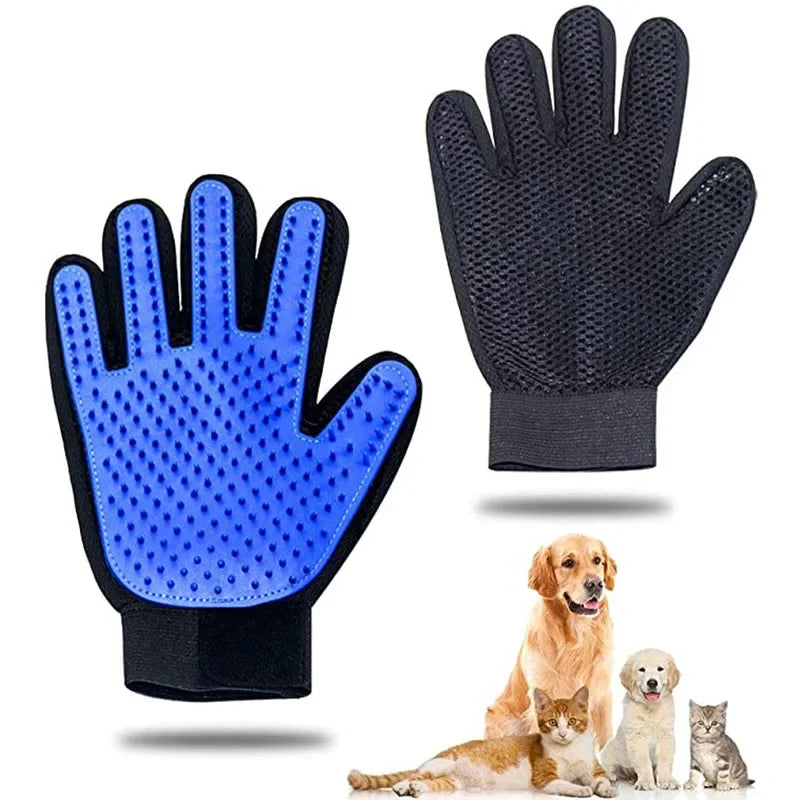 Pet Grooming Bath Mittens Gloves Dog Massage Shower Bathing Glove Hair Remover Brush Dog Deshedding Cleaning Gromming