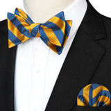 EASTEPIC Striped Bow Tie for Men Hanky Set Plaid Accessory Paisley Neckwear Floral Design Polka Dot Pure Black Evening Party