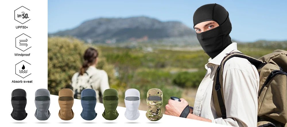 Camouflage Balaclava Cap Windproof Full Face Mask Breathable Sports Cycling Helmet Liner Outdoor Hiking Camping Beanies Hat Men