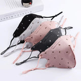 Cute Bow Print Face Mask Adult Winter Thickened Cloth Mask Protection Face Cover Sweet Mouth Mask