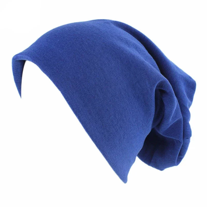 Women Men Sleeping Hat Baggy Beanie Satin Lined Night Unisex Sleep Cap Hair Care Bonnet Hair Loss Nightcap Pullover Hat Headwear