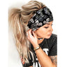 New Boho Flower Print Wide Headbands Vintage Knot Elastic Turban Headwrap for Women Girls Cotton Soft Bandana Hair Accessories
