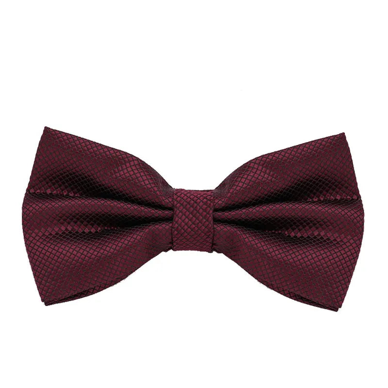 HUISHI Bowtie Mens Tie Solid Check Fashion Bowties Banquet Wedding Black Gold Red Green Pink Blue White Classic Bow Ties For Men