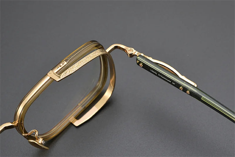 Exquisite Titanium Handmade Glasses Frame Mens Women Retro Square Spectacle Frames Eyeglasses Japanese Design Oval Round Eyewear
