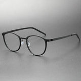 2023 Titanium Glasses Frame for Men Women Vintage Round Myopia Optical Eyewear Screwless Prescription Eyeglasses Frame Spectacle