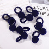 20pcs Kids Elastic Hair Bands Girls Plush Ball Rubber Band For Children Sweets Scrunchie Hair Ties Clip Baby Hair Accessories