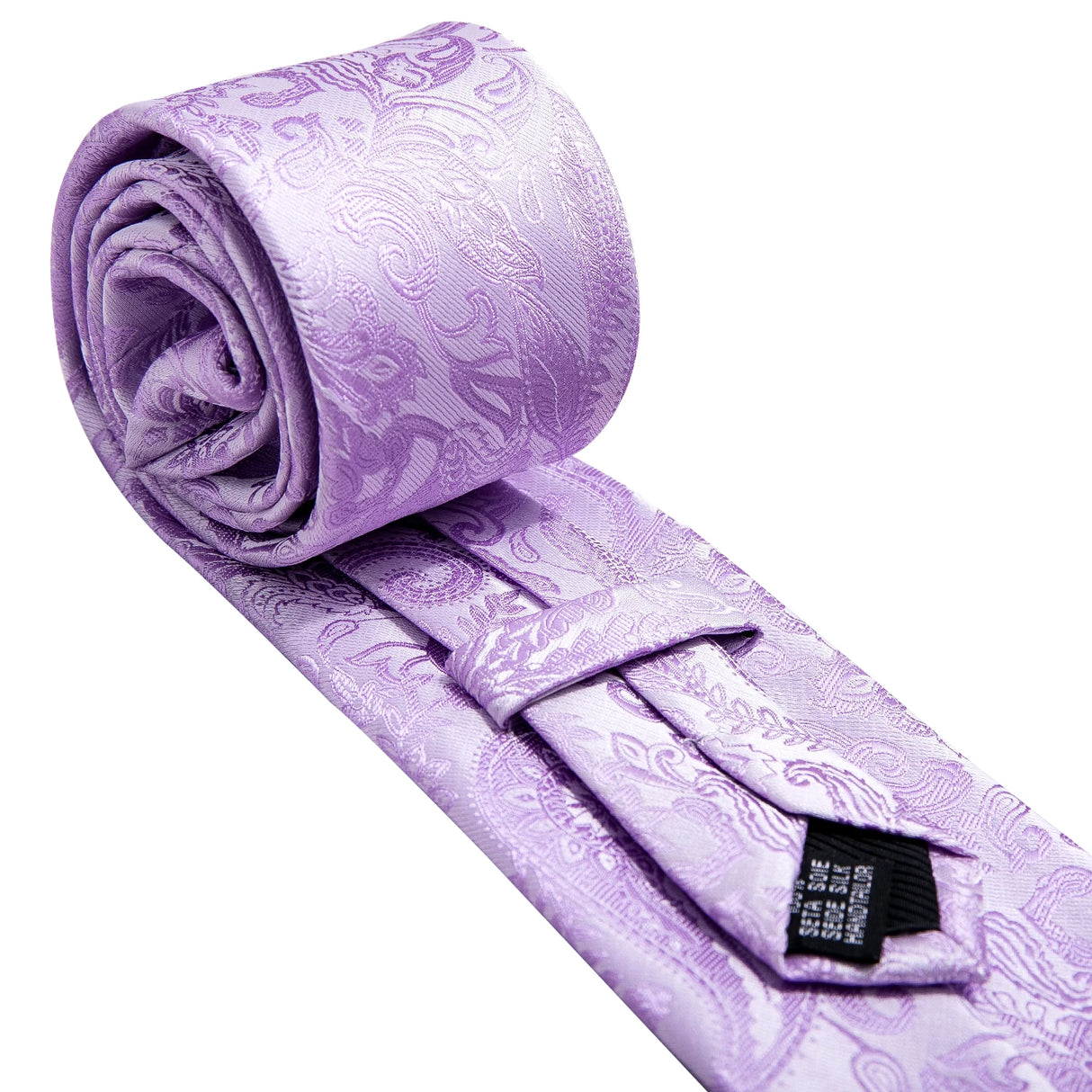 Male Gift Silk Men Tie Set Purple Violet Solid Paisley Striped Wedding Business Tie for Man Necktie Handky Cufflinks Barry.Wang