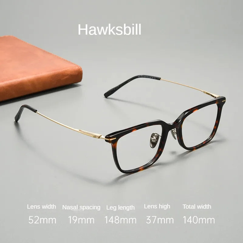 High Quality Luxury Glasses Ultra Light Pure Titanium Men's Eyeglass Frames High-Quality Acetate Prescription Eyeglass Frames