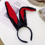 Girls Plush Long Rabbit Ear Hair Bands Headwear Headband Dress Accesorios Women Girl Cosplay Lolita Cosplay Hair Accessories