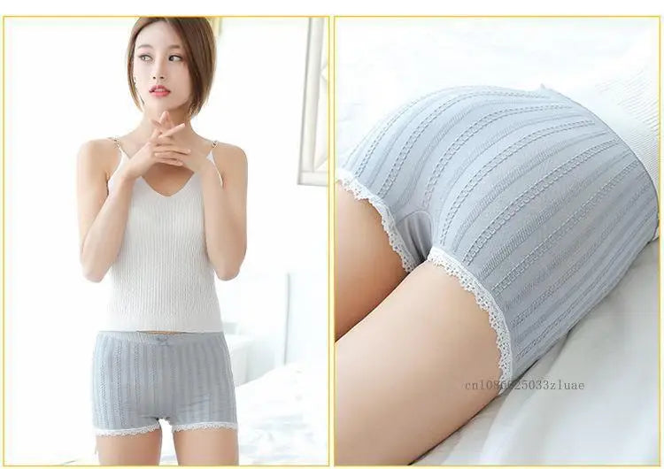 One Size Sexy Lace Seamless Shorts Sexy Short Pants Women Safety Pants for Dress Panties Skirt Shorts Women Breathable Shorts