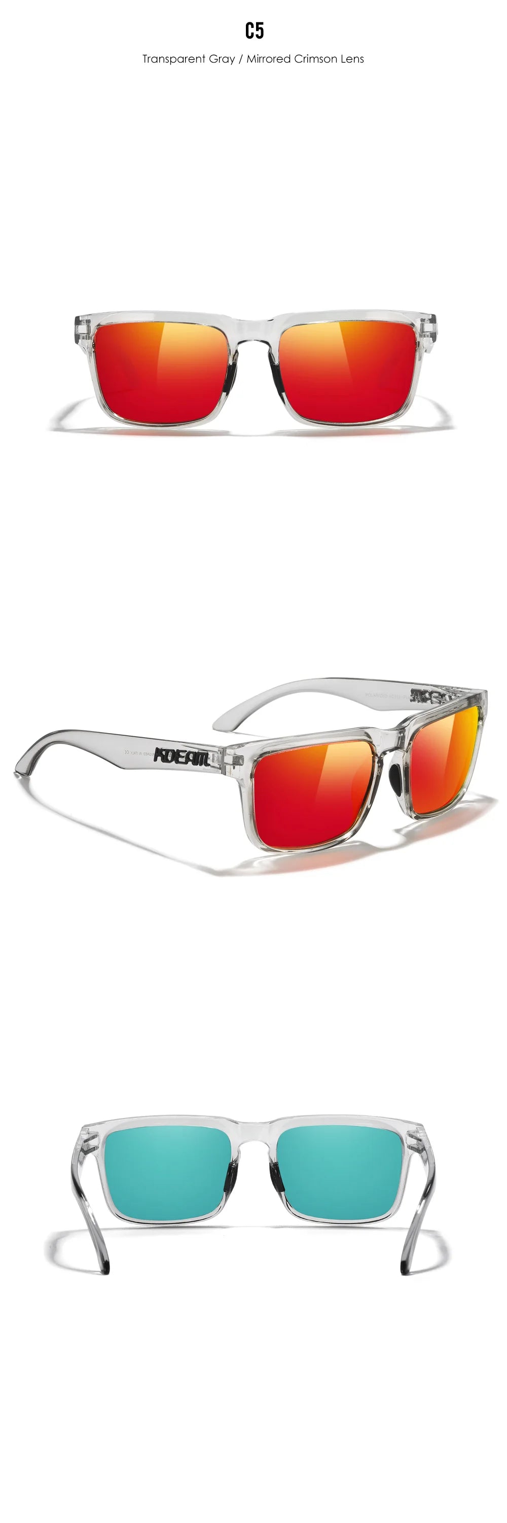 KDEAM Oversized Sunglasses Polarized Photochromic Lenses Night Vision Goggles Designed For Both Men And Women Large Glasses
