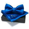 EASTEPIC Men's Bow Tie Sets Including Cufflinks and Handkerchieves Bow Ties with Adjustable Straps for Formal Occasions