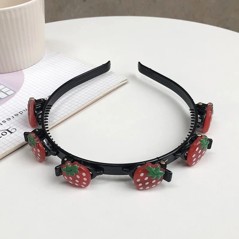 Braided Hair Bands for Girls Hair Hoop Headwear Female Flower Love Fruit Headwear Women New Fashion Hair Accessories