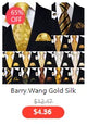 Barry.Wang Novelty Silk Men Tie Handkerchief Cufflinks Set Jacquard Animal Dinosaur Bat Gravat Necktie For Male Wedding Business