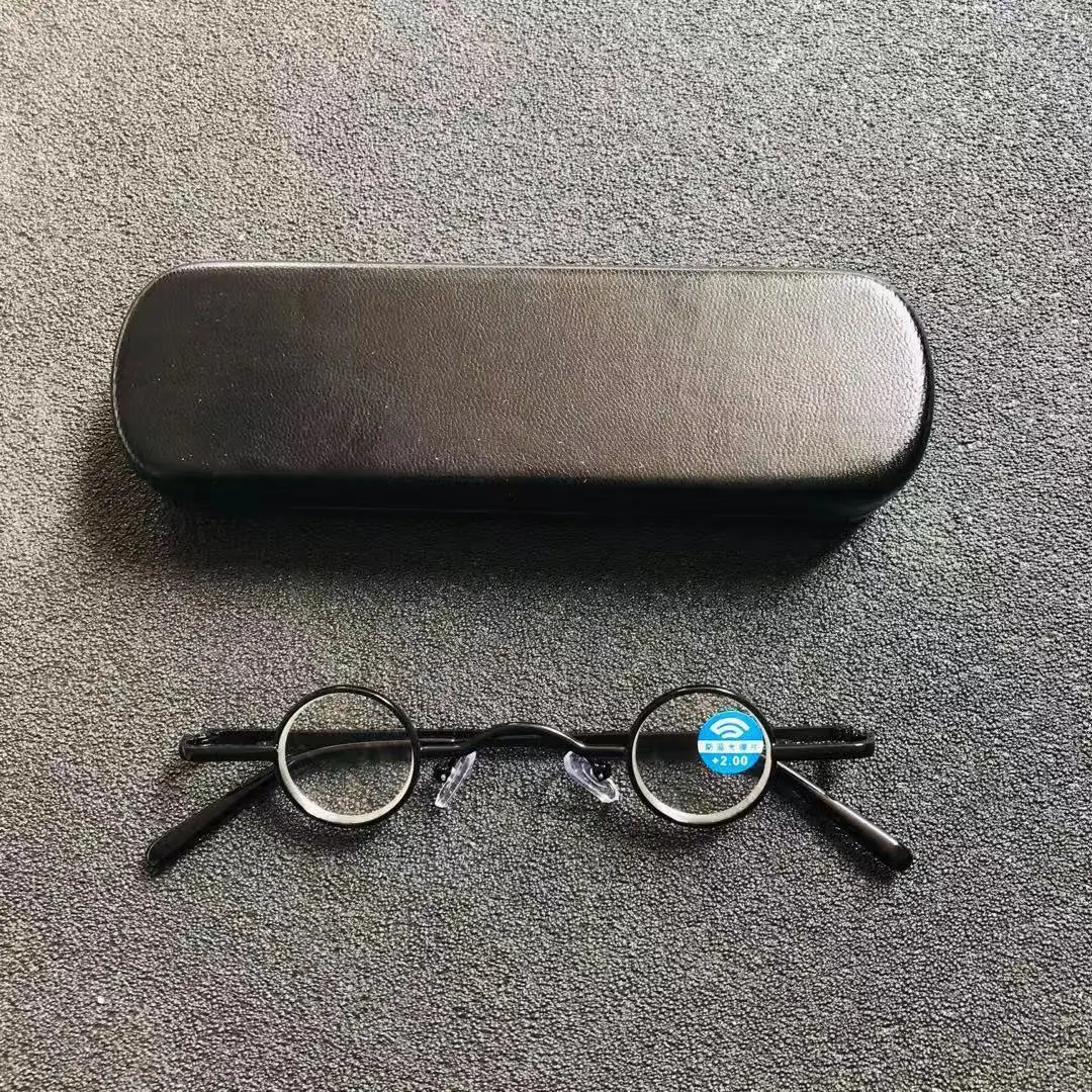 cubojue small round reading glasses +100 +150 +200 +250 +300 glass lens narrow nerd spectacles eyeglasses frames