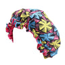 Kids Girls Sleep Cap Floral Print Hair Bonnet Satin Night Sleep Hat Turban Sleeping Hat Children Hair Care Bonnet Nightcap Caps