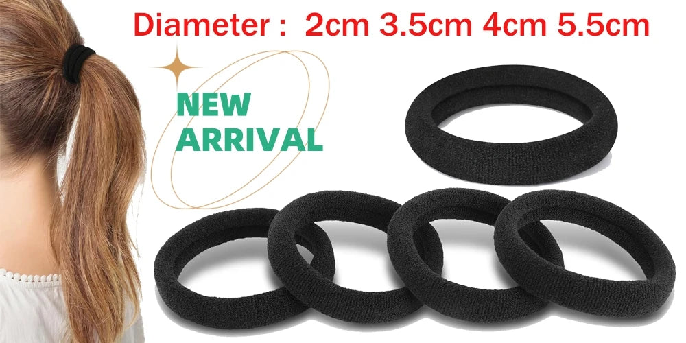100Pcs Black Elastics Small Hair Ties Elastics Small Hair Rubber Bands Accessories Ponytail Holders for Women Girls Baby Toddle