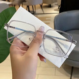 Anti Blue Light Blocking Glasses Oversized Square Reading Glasses for Women Men TR Frame High-definition Presbyopia Eyewear