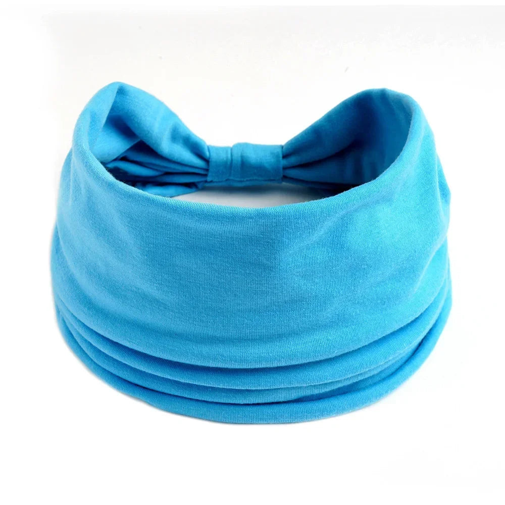 Boho Headbands For Women Fashion Stretch Wide Hair Bands Knoted Turban Yoga Sweatband Elastic Head Bands Stylish Wrap Headbands
