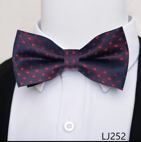 Fashion Brand Brand Silk Bow Tie Dark Blue Man Dot Wedding Accessories lover's day Fit Formal Party