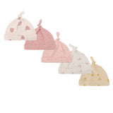 New Born Baby Boy Hats 3/5Pieces Cotton Baby Girls Hats Cartoon 0-6Months Unisex Soft Solid Color Infant Accessories