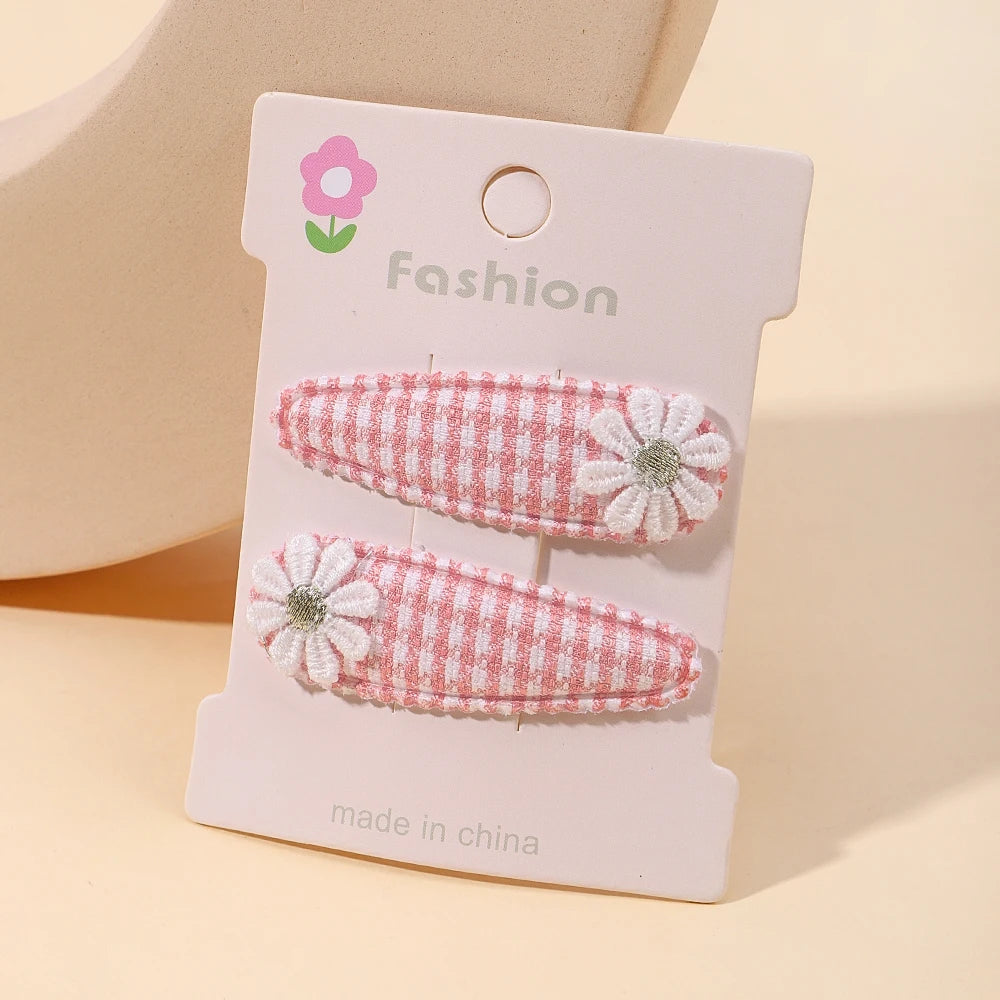 1pcs Ins Daisy Flower Hair Clips Baby Girl Hairpins for Kids Lace White Barette Princess Hooks Infant Accessories Korean
