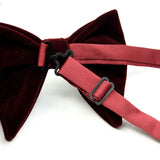 Men's Business Bow Tie Velvet  Royal Blue Burgundy Double Deck Big Bowtie Fashion New Mens Wedding Horns Bowties Gifts for Men