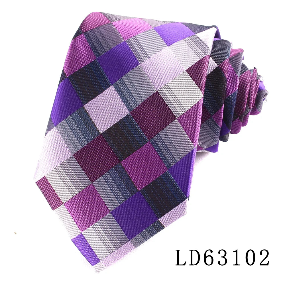 New Classic Plaid Ties For Men Women Skinny Neck Tie For Party Business Check Suit Neckties Wedding Neck Tie For Groom Gifts