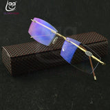 Titanium Frame Ultra Light Memory Gold Frame Coating Lenses Men Women Rimless Reading Glasses  0.75  1  1.5  1.75  2  2.25 To  4