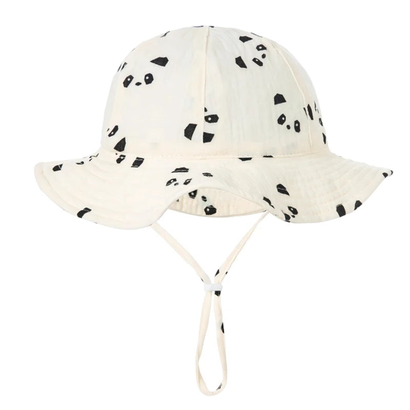 Cartoon Fruits Animals Printed Caps for Baby Boys Girls Cotton Sunshade Outdoor Indoor Hats for Toddlers Newborn Sun Hats