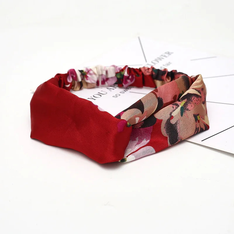 Women Headband New Fashion Hair Bands Bohemian Cross Elastic Hair Band For Ladies Black Purple Female Head band Hair Accessories