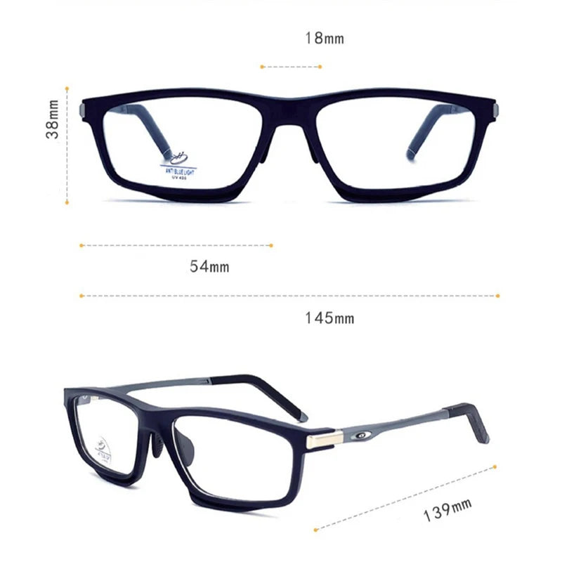 Aluminum Magnesium Leg Nearsighted Glasses Unisex Outdoor Sports Driving Shortsighted Prescription Eyeglasses 0 -0.5 -1.0 To -4