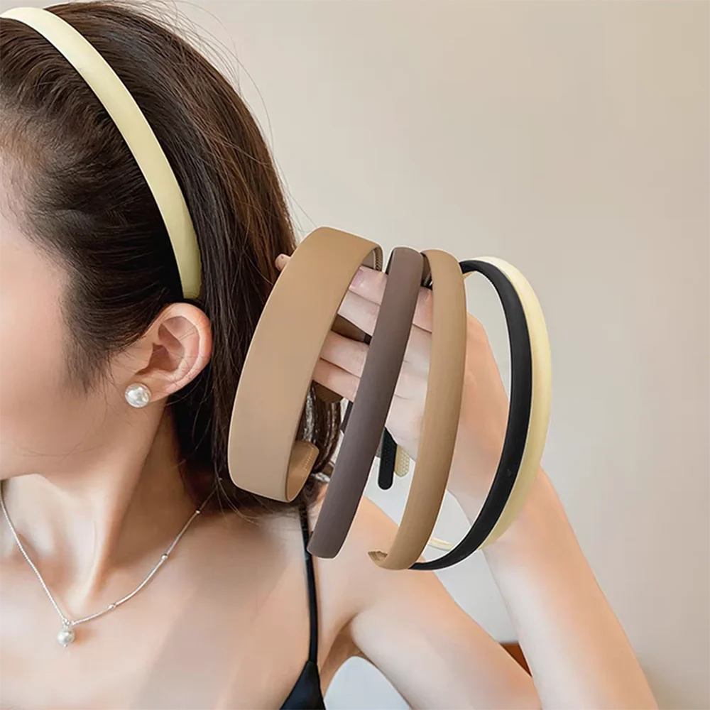3pc European and American Black Khakistyle  Hairbands Headbands for Women Girls Men Sport Washface Korean Hair Accessories Tool