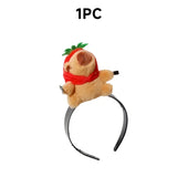 Headband Cartoon Funny Capybara Hair Hoop Summer Women's Cute Face Wash Headband Funny Plush Hair Band Hair Accessories