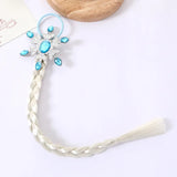 Girls Snowflake Hair Bow Kids Rainbow Hair Tie Princess Accessories Toddler Snowflake Elastics Baby Accessories Hair Bands Braid