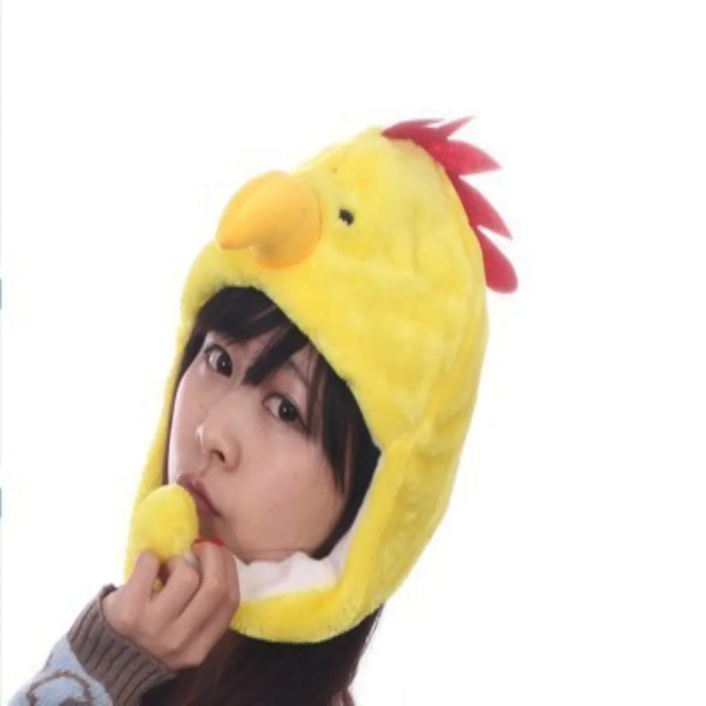 Cute Cosplay Costume Green Headgear Female Beanie Caps Cartoon Winter Autumn Hats Plush Hat Big Frog Eyes Hat Rabbit Bunny Ears
