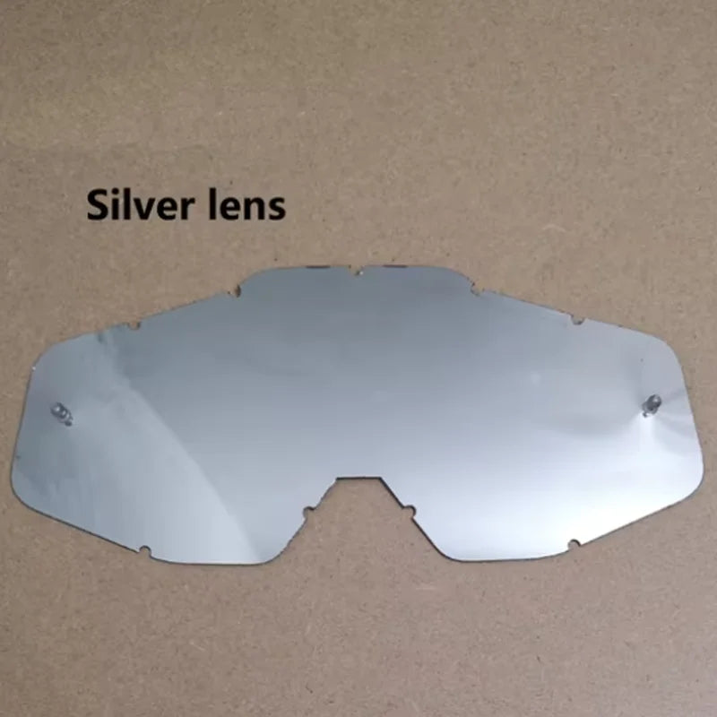 Motorcycle Goggles Lens for 100% Sun-Glasses for Outdoor Sport Dirtbike Helment Accessory Gold Blue Silver Clear Tear-Off Lens