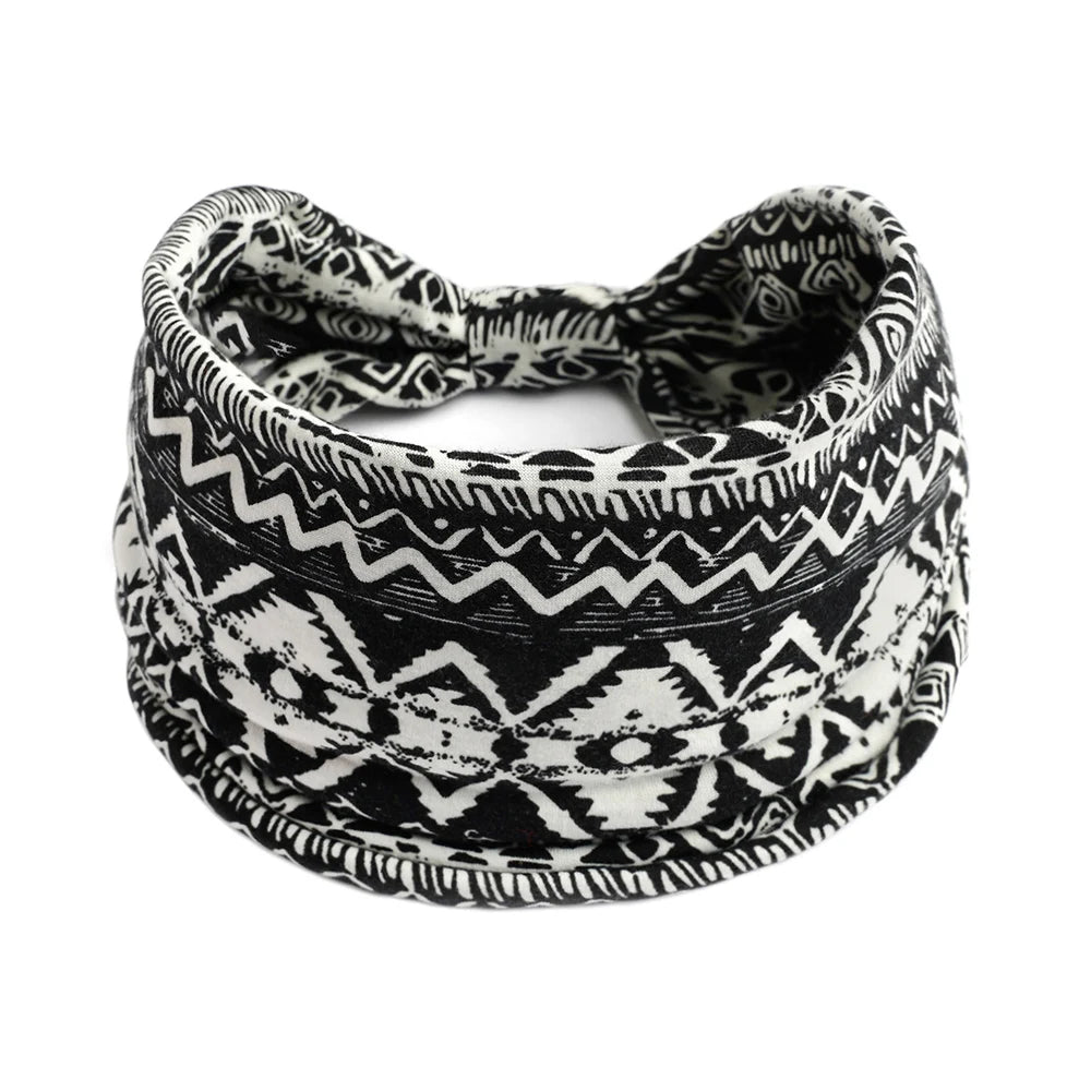 Women Hair Bands Headband Bohemian Sports Run Bandage Elastic Girl Wide Headband Print Wide Headwrap Headpiece Hairband Ladies