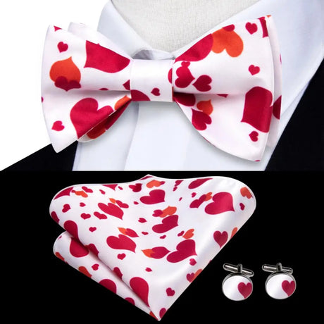 Dropshipping Jacquard Silk Mens Self Bow Tie Hanky Cufflinks Set Male Butterfly Knot Bowtie Wholesale for Male Wedding Business