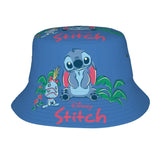 Unisex Kawaii Bucket Hats Funny Stitch Cartoon Accessories Bob Hat For Beach Headwear Lightweight