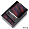 Gravatas For Men Luxury  Tie Hanky Pocket Squares Cufflink Set Necktie Box Male Brown April Fool's Day