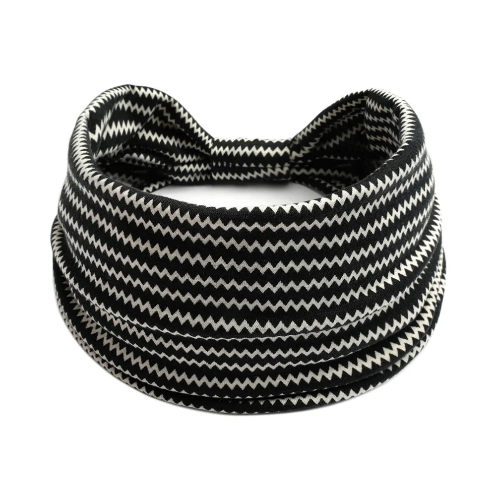 Boho Headbands For Women Fashion Stretch Wide Hair Bands Knoted Turban Yoga Sweatband Elastic Head Bands Stylish Wrap Headbands