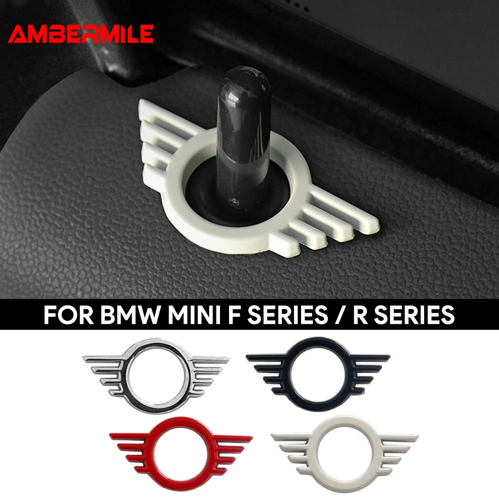 1 piece Metal for Mini Cooper One S F55 F56 F57 F60 R55 R56 R57 Countryman Car Door Lock Pin Wing Emblem Badge Decal