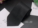 New Classic Blue Black Ties for Men Silk Mens Neckties for Wedding Party Business Adult Neck Tie Casual Solid Tie