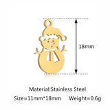 5Pcs Xmas Tree/Candy Cane/Snowman/Santa Claus Charm Stainless Steel Boots Christmas Pendant DIY Necklace Bracelet Jewelry Making