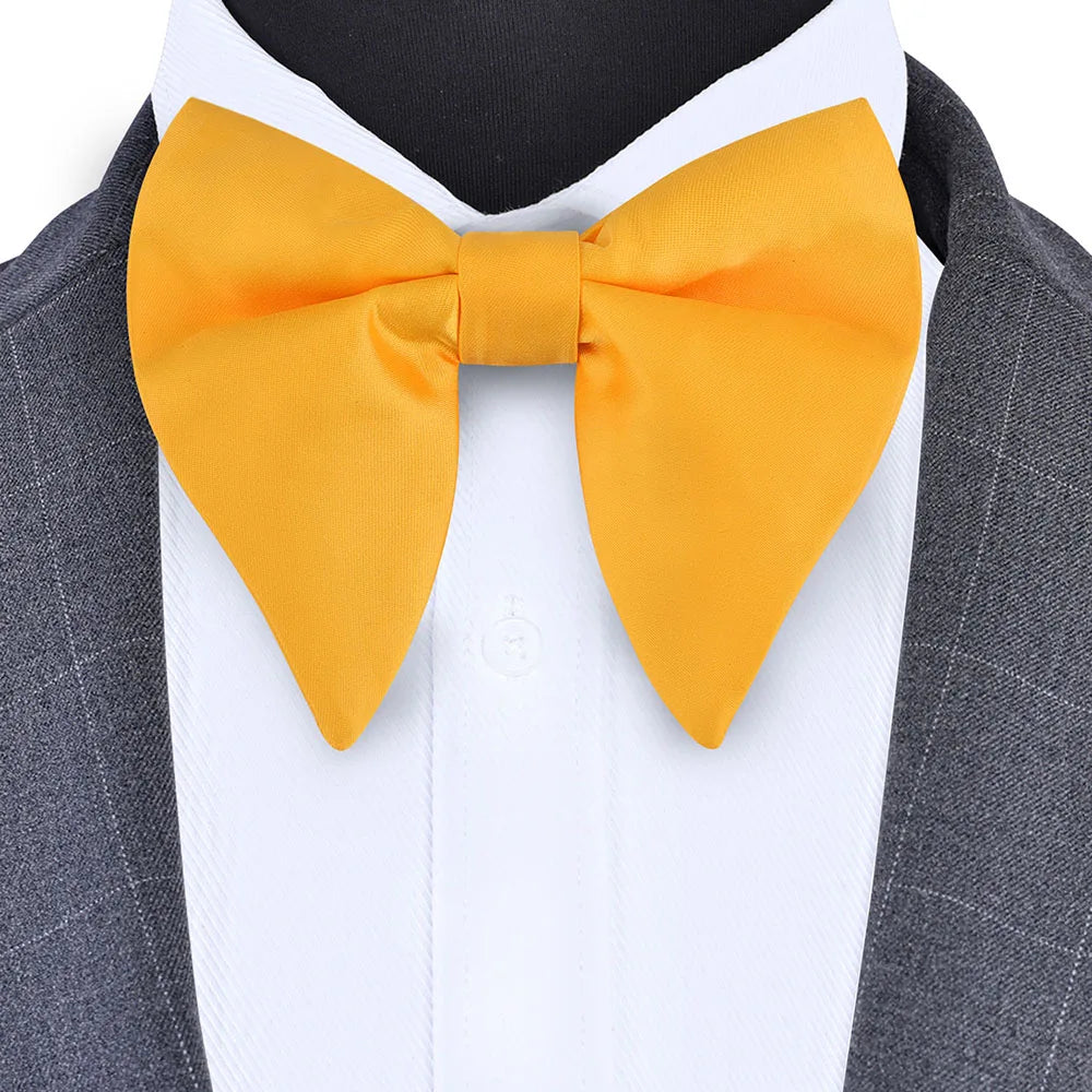 Classic Silk Solid Green Red Black Big Bow Tie for Man Fashion Bowknot Party Business Office Wedding Gift Accessories