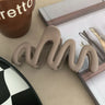 2023 New Trendy Curve Matt Hair Claw Clip Large Shark Crab Hair Clips Women Hair Accessories INS Female Back of Head Hairpin